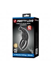 Черное перезаряжаемое виброкольцо Goodwin - Baile - в Набережных Челнах купить с доставкой