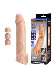 Телесный фаллоудлинитель с подхватом мошонки Silas - 26 см. - Baile - в Набережных Челнах купить с доставкой