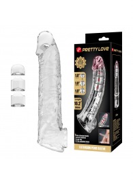 Прозрачный фаллоудлинитель с подхватом мошонки Silas - 26 см. - Baile - в Набережных Челнах купить с доставкой