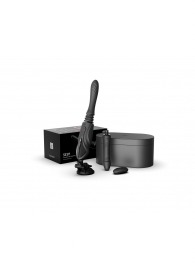 Черная секс-машина с функцией нагрева, насадками и присоской Sesh - Zalo - купить с доставкой в Набережных Челнах