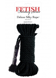 Черная веревка для фиксации Deluxe Silky Rope - 9,75 м. - Pipedream - купить с доставкой в Набережных Челнах