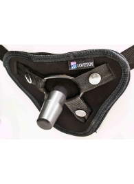 Страпон с 2 насадками и вибрацией UniStrap - 19 и 12 см. - LOVETOY (А-Полимер) - купить с доставкой в Набережных Челнах