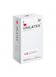 Ультратонкие презервативы Unilatex Ultra Thin - 12 шт. + 3 шт. в подарок - Unilatex - купить с доставкой в Набережных Челнах