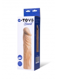 Насадка с ярко выраженной головкой и рельефным стволом - 19 см. - A-toys - в Набережных Челнах купить с доставкой