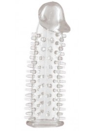 Прозрачная насадка на половой член с закрытой головкой и шипами - 12,5 см. - Toyfa Basic - в Набережных Челнах купить с доставкой