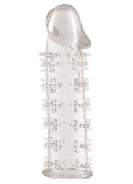 Гелевая прозрачная насадка с шипами - 12 см. - Toyfa Basic - в Набережных Челнах купить с доставкой