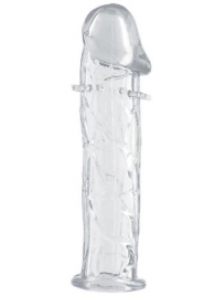 Гладкая прозрачная насадка с усиками под головкой - 12,5 см. - Toyfa Basic - в Набережных Челнах купить с доставкой
