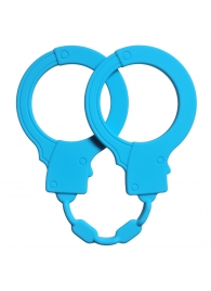 Голубые силиконовые наручники Stretchy Cuffs Turquoise - Lola Games - купить с доставкой в Набережных Челнах