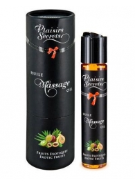 Массажное масло с ароматом экзотических фруктов Huile de Massage Gourmande Fruits Exotiques - 59 мл. - Plaisir Secret - купить с доставкой в Набережных Челнах