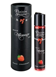 Массажное масло с ароматом клубники Huile de Massage Gourmande Fraise des Bois - 59 мл. - Plaisir Secret - купить с доставкой в Набережных Челнах