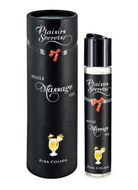 Массажное масло с ароматом пина колады Huile de Massage Gourmande Pina Colada - 59 мл. - Plaisir Secret - купить с доставкой в Набережных Челнах