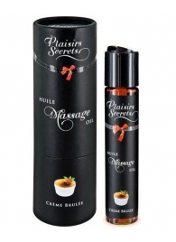 Массажное масло с ароматом крем брюле Huile de Massage Gourmande Creme Brulée - 59 мл. - Plaisir Secret - купить с доставкой в Набережных Челнах
