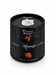 Массажная свеча с ароматом клубники Bougie de Massage Gourmande Fraise - 80 мл. - Plaisir Secret - купить с доставкой в Набережных Челнах
