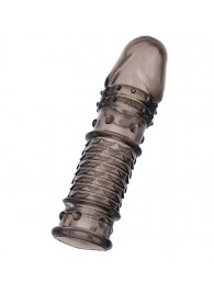 Дымчатая закрытая насадка ToyFa XLover с чешуйками и пупырышками - 13,5 см. - ToyFa - в Набережных Челнах купить с доставкой