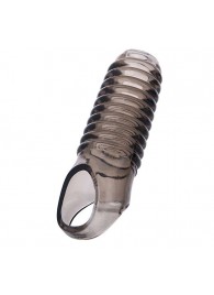 Дымчатая насадка с рёбрышками и подхватом мошонки ToyFa XLover - 12,5 см. - ToyFa - в Набережных Челнах купить с доставкой