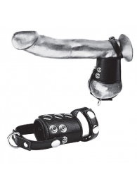 Кольцо на член и мошонку Cock Ring With 2  Ball Stretcher And Optional Weight Ring - BlueLine - в Набережных Челнах купить с доставкой