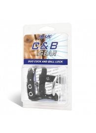 Утяжка на пенис на замочке Duo Cock And Ball Lock - BlueLine - купить с доставкой в Набережных Челнах