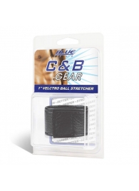 Чёрная утяжка на мошонку 1  Velcro Ball Stretcher - BlueLine - купить с доставкой в Набережных Челнах