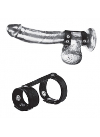 Утяжка на пенис с клёпками Duo Snap Cock And Ball Ring - BlueLine - купить с доставкой в Набережных Челнах