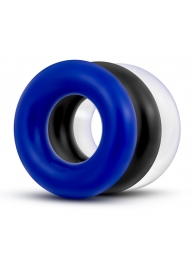 Набор из 3 разноцветных колец Stay Hard Donut Rings - Blush Novelties - в Набережных Челнах купить с доставкой