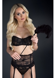 Стек с большим чёрным пером Large Feather Tickler - 65 см. - Blush Novelties - купить с доставкой в Набережных Челнах