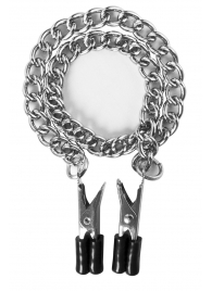 Прищепки для сосков Block Busters Nipple Clamps с цепью - Blush Novelties