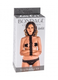 Ошейник с длинной лентой и наручниками Strap Bondage Kit Plus Size - Lola Games - купить с доставкой в Набережных Челнах