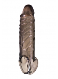 Дымчатая фаллическая насадка с подхватом и закрытой головкой - 16,2 см. - ToyFa - в Набережных Челнах купить с доставкой