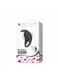 Чёрное эрекционное кольцо с вибрацией Rabbit Vibrator - Baile - в Набережных Челнах купить с доставкой