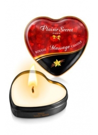 Массажная свеча с ароматом ванили Bougie Massage Candle - 35 мл. - Plaisir Secret - купить с доставкой в Набережных Челнах