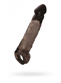 Чёрная насадка на пенис Tс подхватом - 19,5 см. - ToyFa - в Набережных Челнах купить с доставкой