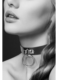 Узенький ошейник из полиуретана с кольцом - Bijoux Pour Toi - купить с доставкой в Набережных Челнах