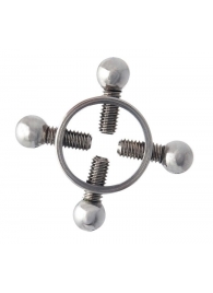 Серебристые зажимы для сосков на винтах - ToyFa - купить с доставкой в Набережных Челнах