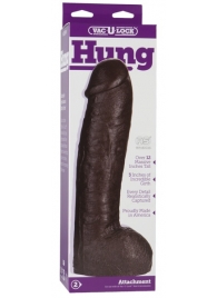 Большая насадка для трусиков Vac-U-Lock Realistic Hung - 31,7 см. - Doc Johnson - купить с доставкой в Набережных Челнах