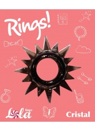 Чёрное эрекционное кольцо Rings Cristal - Lola Games - в Набережных Челнах купить с доставкой