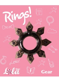 Чёрное эрекционное кольцо Rings Gear - Lola Games - в Набережных Челнах купить с доставкой