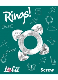 Прозрачное эрекционное кольцо Rings Screw - Lola Games - в Набережных Челнах купить с доставкой