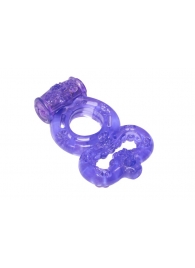Фиолетовое эрекционное кольцо Rings Treadle с подхватом - Lola Games - в Набережных Челнах купить с доставкой