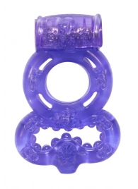 Фиолетовое эрекционное кольцо Rings Treadle с подхватом - Lola Games - в Набережных Челнах купить с доставкой