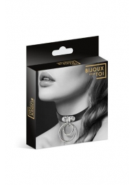 Черный чокер с двумя кольцами - Bijoux Pour Toi - купить с доставкой в Набережных Челнах