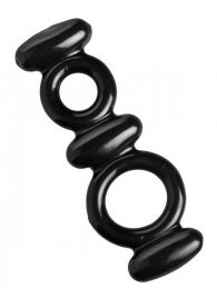 Двойное эрекционное кольцо Dual Stretch To Fit Cock and Ball Ring - XR Brands - в Набережных Челнах купить с доставкой