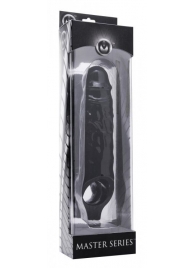 Чёрная увеличивающая насадка на член Mamba Cock Sheath Packaged - 16,5 см. - XR Brands - в Набережных Челнах купить с доставкой