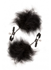 Зажимы для сосков с пухом FEATHERED NIPPLE CLAMPS - Blush Novelties - купить с доставкой в Набережных Челнах
