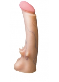 Телесная насадка REAL Standard с усиками на основании - 19 см. - LOVETOY (А-Полимер) - купить с доставкой в Набережных Челнах