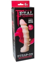 Насадка REAL Standard со спиралевидным узором - 19 см. - LOVETOY (А-Полимер) - купить с доставкой в Набережных Челнах