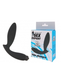 Чёрный вибростимулятор простаты Sex Expert Vibe Pleasure - Sex Expert - в Набережных Челнах купить с доставкой