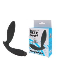 Чёрный вибростимулятор простаты Sex Expert Vibe Pleasure - Sex Expert - в Набережных Челнах купить с доставкой