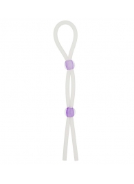 Прозрачное эрекционное кольцо-лассо SILICONE LASSO COCK RING DUAL BEADS - NMC - в Набережных Челнах купить с доставкой