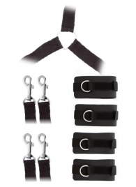 Комплект наручников и поножей LUXURIOUS BED RESTRAINT CUFF SET - Blush Novelties - купить с доставкой в Набережных Челнах