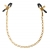 Чёрные с золотом зажимы на соски Gold Chain Nipple Clamps - Pipedream - купить с доставкой в Набережных Челнах